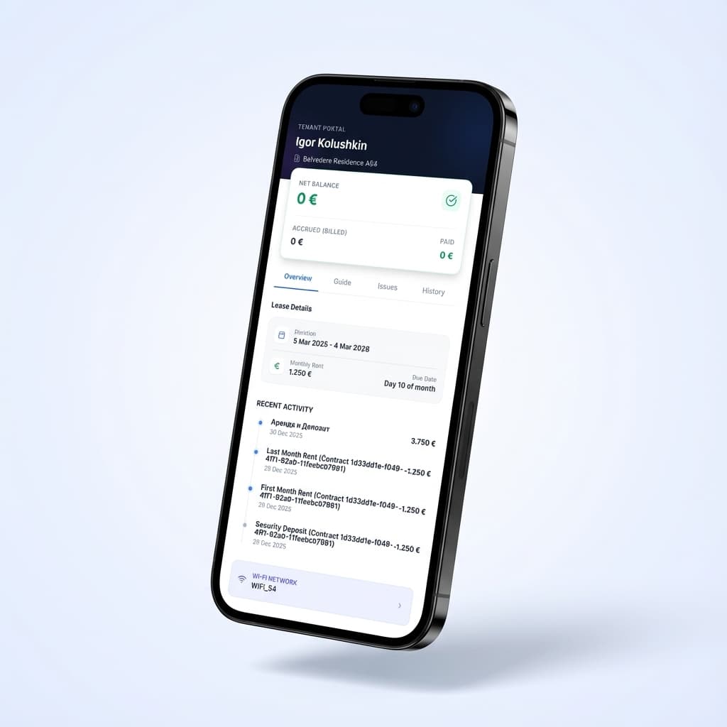 Tenant Portal App Mockup